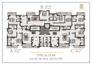 3 bedroom apartment for sale in Ikoyi — floor plan — 2 of 8