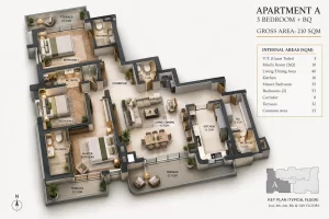3 bedroom apartment for sale in Ikoyi — floor plan — 1 of 8
